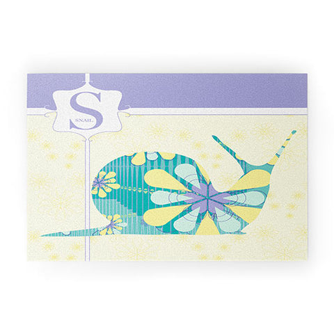 Jennifer Hill Miss Snail Welcome Mat