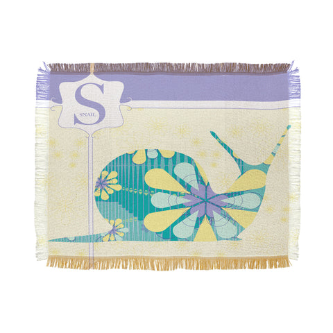 Jennifer Hill Miss Snail Throw Blanket