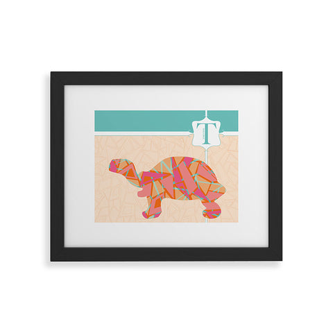 Jennifer Hill Miss Tortoise Framed Art Print