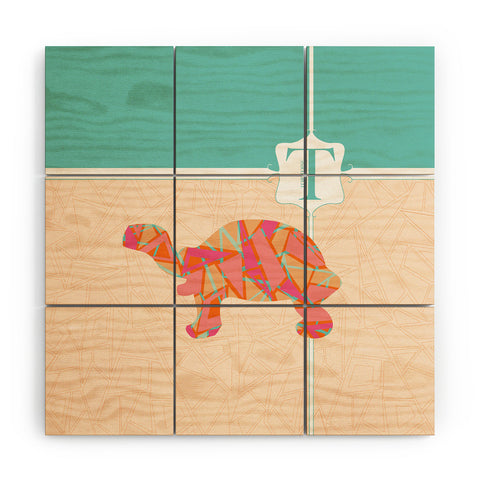 Jennifer Hill Miss Tortoise Wood Wall Mural