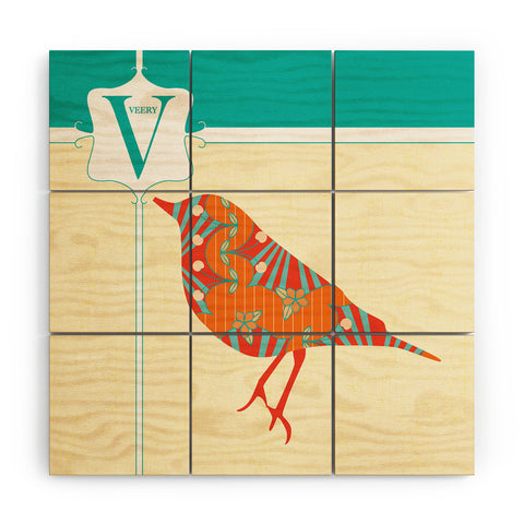 Jennifer Hill Miss Veery Wood Wall Mural