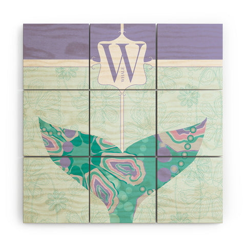 Jennifer Hill Miss Whale Wood Wall Mural