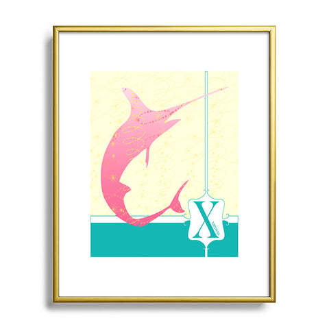 Jennifer Hill Miss Xiphias Metal Framed Art Print