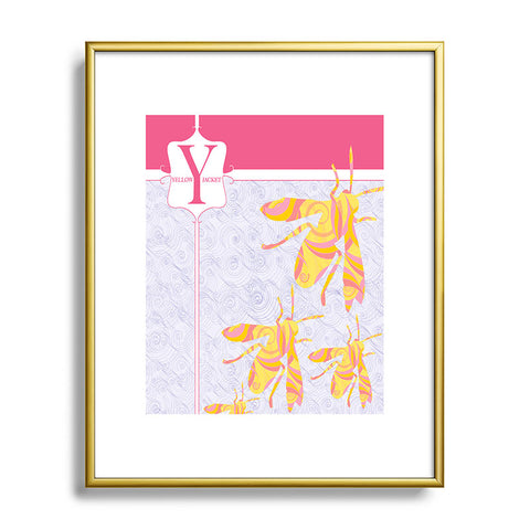 Jennifer Hill Miss Yellow Jacket Metal Framed Art Print