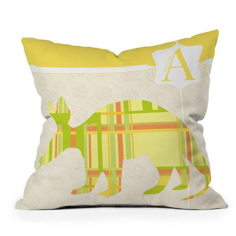 Jennifer Hill Mister Aardvark Throw Pillow