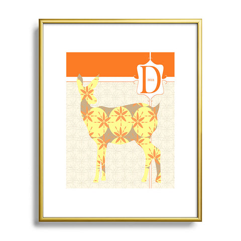 Jennifer Hill Mister Deer Metal Framed Art Print