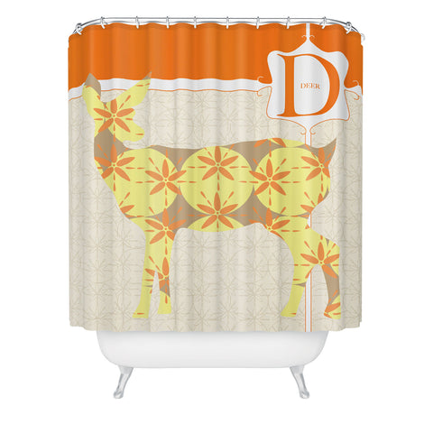 Jennifer Hill Mister Deer Shower Curtain
