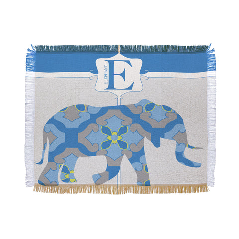 Jennifer Hill Mister Elephant Throw Blanket