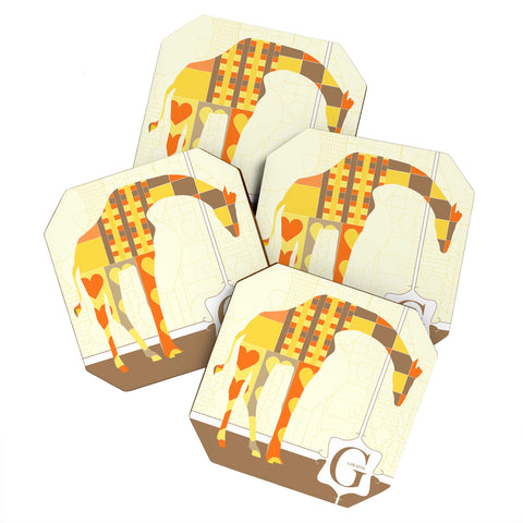 Jennifer Hill Mister Giraffe Coaster Set