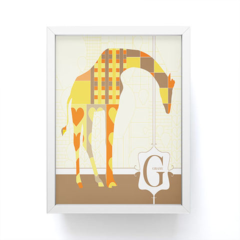 Jennifer Hill Mister Giraffe Framed Mini Art Print