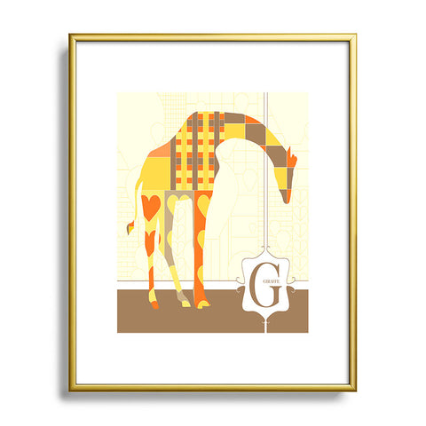 Jennifer Hill Mister Giraffe Metal Framed Art Print