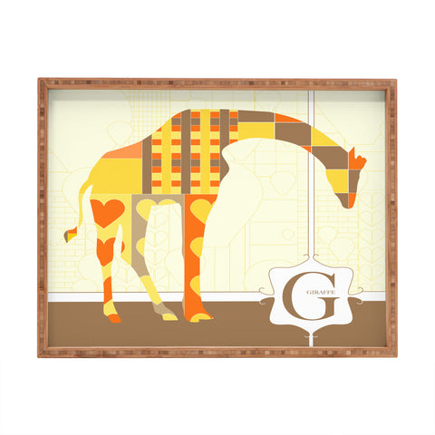 Jennifer Hill Mister Giraffe Rectangular Tray