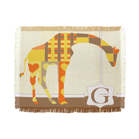 Jennifer Hill Mister Giraffe Throw Blanket