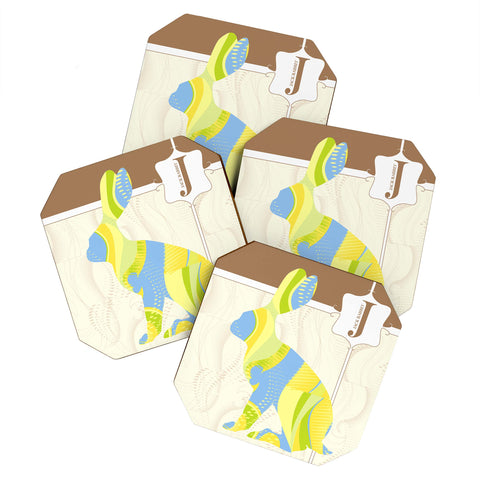 Jennifer Hill Mister Jackrabbit Coaster Set
