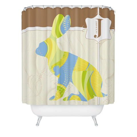 Jennifer Hill Mister Jackrabbit Shower Curtain