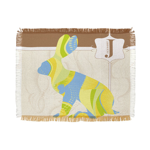 Jennifer Hill Mister Jackrabbit Throw Blanket