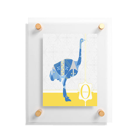 Jennifer Hill Mister Ostrich Floating Acrylic Print