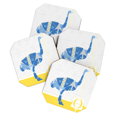 Jennifer Hill Mister Ostrich Coaster Set