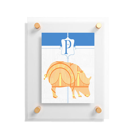 Jennifer Hill Mister Pig Floating Acrylic Print