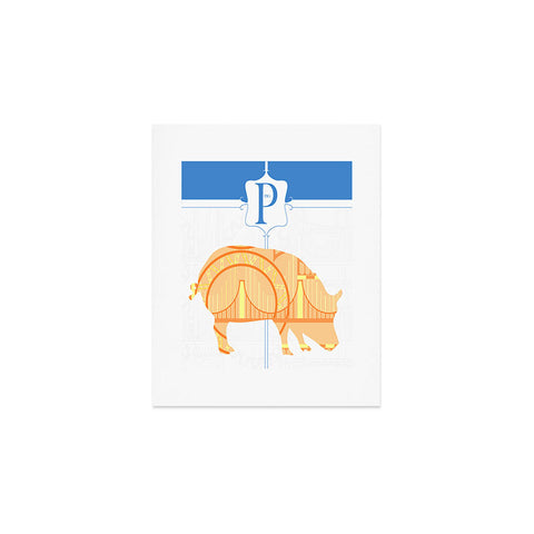 Jennifer Hill Mister Pig Art Print