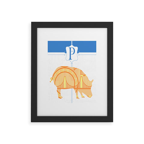 Jennifer Hill Mister Pig Framed Art Print