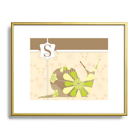 Jennifer Hill Mister Snail Metal Framed Art Print