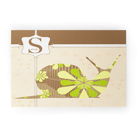 Jennifer Hill Mister Snail Welcome Mat