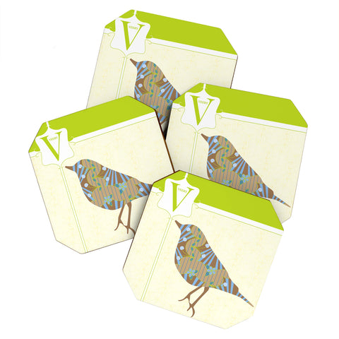 Jennifer Hill Mister Veery Coaster Set