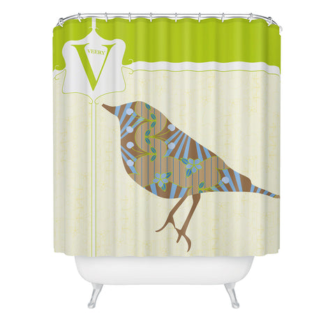 Jennifer Hill Mister Veery Shower Curtain