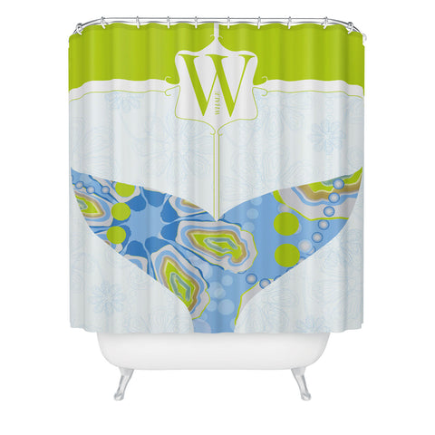 Jennifer Hill Mister Whale Shower Curtain