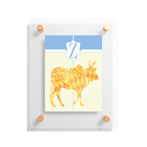 Jennifer Hill Mister Zebu Floating Acrylic Print