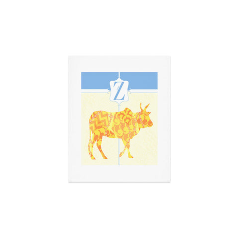 Jennifer Hill Mister Zebu Art Print