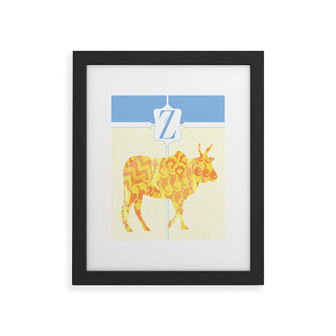 Jennifer Hill Mister Zebu Framed Art Print