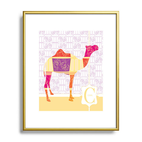 Jennifer Hill Moroccan Camel Metal Framed Art Print