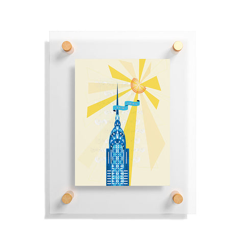 Jennifer Hill New York City Chrysler Building Floating Acrylic Print