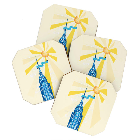Jennifer Hill New York City Chrysler Building Coaster Set