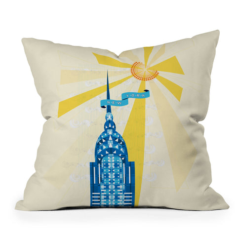 Jennifer Hill New York City Chrysler Building Throw Pillow