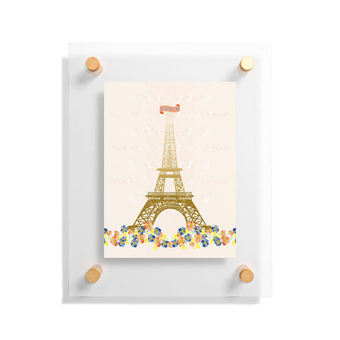 Jennifer Hill Paris Eiffel Tower Floating Acrylic Print