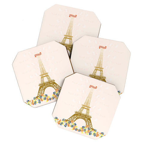 Jennifer Hill Paris Eiffel Tower Coaster Set
