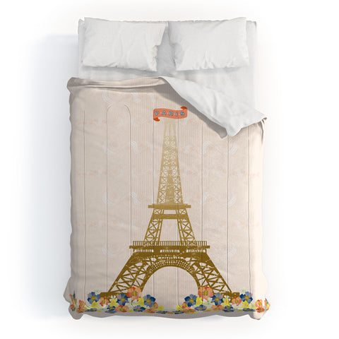 Jennifer Hill Paris Eiffel Tower Comforter