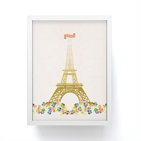 Jennifer Hill Paris Eiffel Tower Framed Mini Art Print