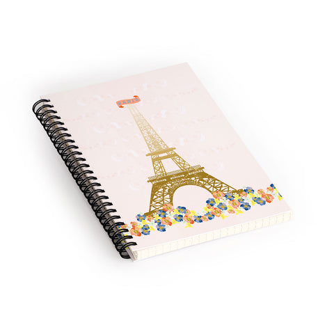 Jennifer Hill Paris Eiffel Tower Spiral Notebook