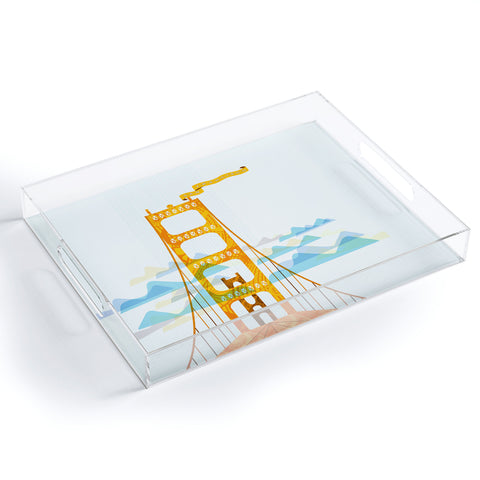 Jennifer Hill San Francisco Golden Gate Acrylic Tray