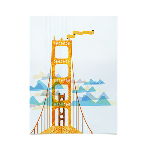 Jennifer Hill San Francisco Golden Gate Poster