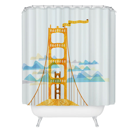 Jennifer Hill San Francisco Golden Gate Shower Curtain