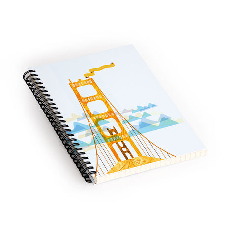 Jennifer Hill San Francisco Golden Gate Spiral Notebook