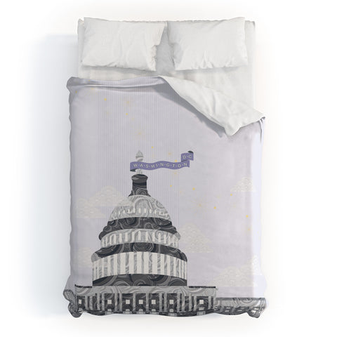 Jennifer Hill Washington DC Capitol Building Duvet Cover