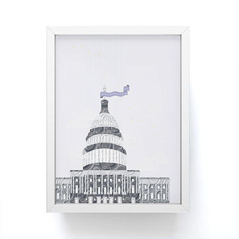 Jennifer Hill Washington DC Capitol Building Framed Mini Art Print