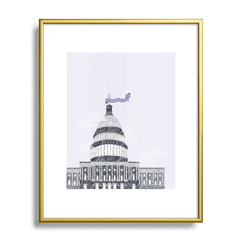 Jennifer Hill Washington DC Capitol Building Metal Framed Art Print