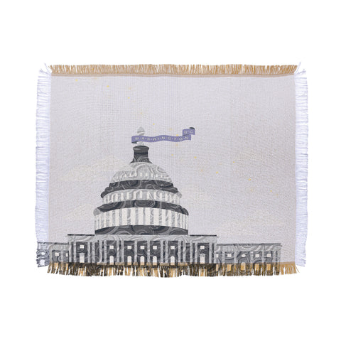 Jennifer Hill Washington DC Capitol Building Throw Blanket
